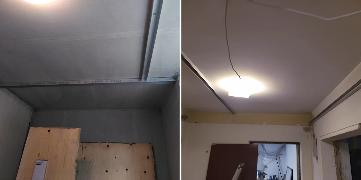 Trockenbauprofile and er Wand