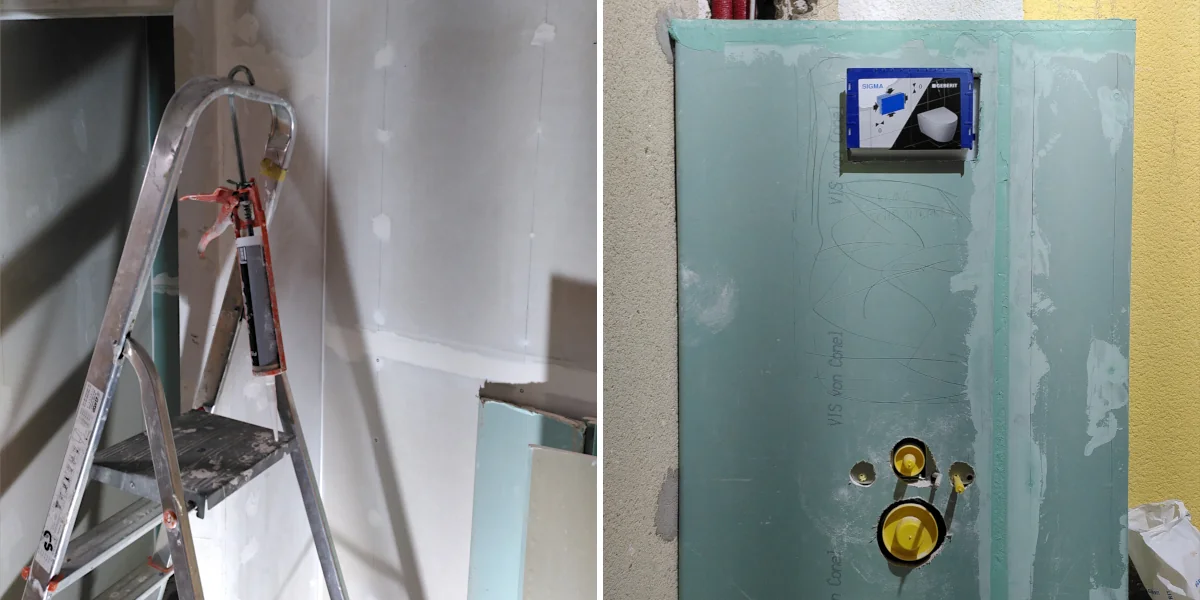 Acrylfuge und Trockebauplatten