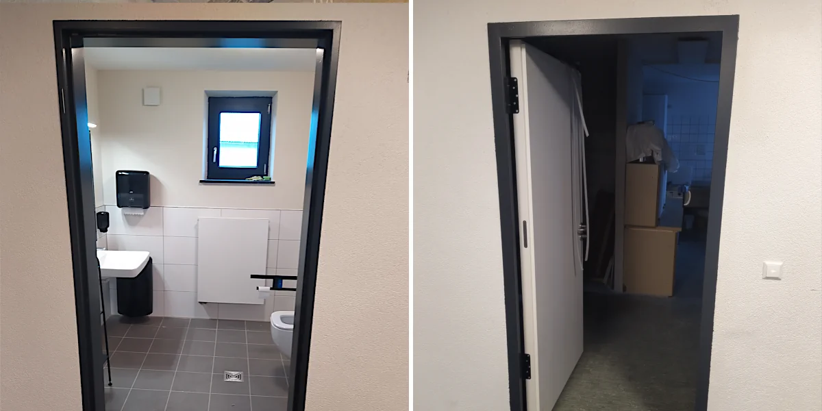 gestrichene Türrahmen