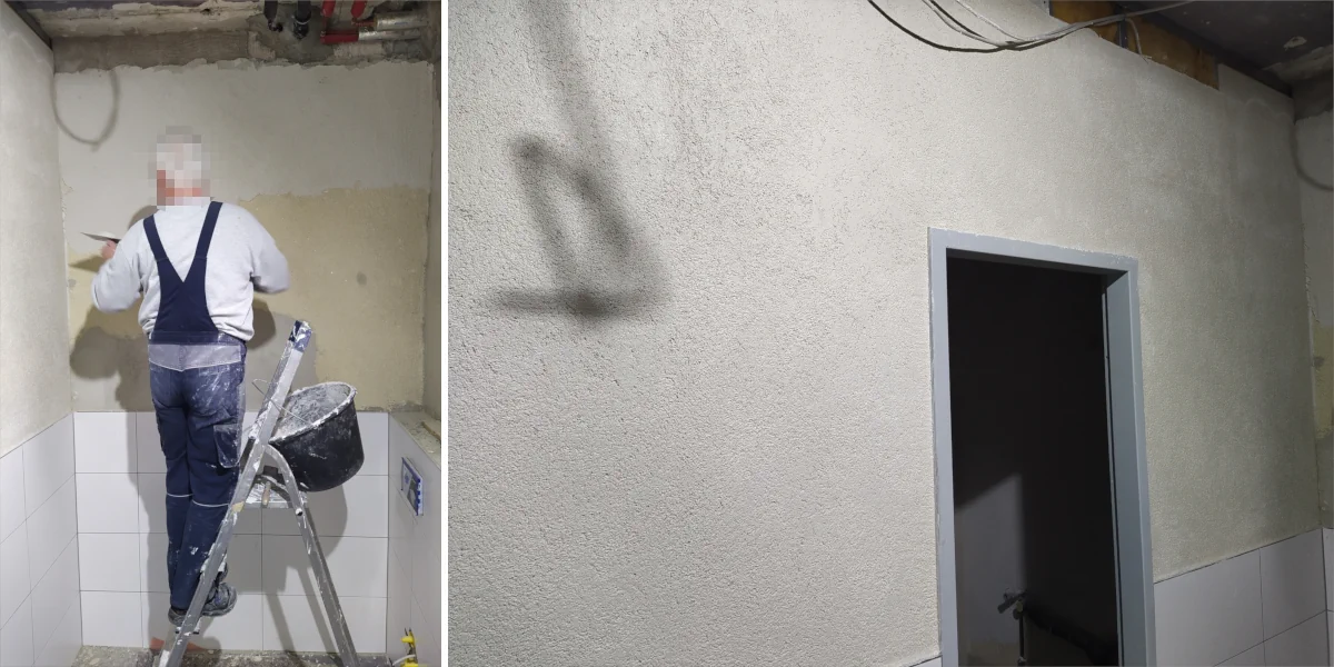 Scheibenputz aufbringen